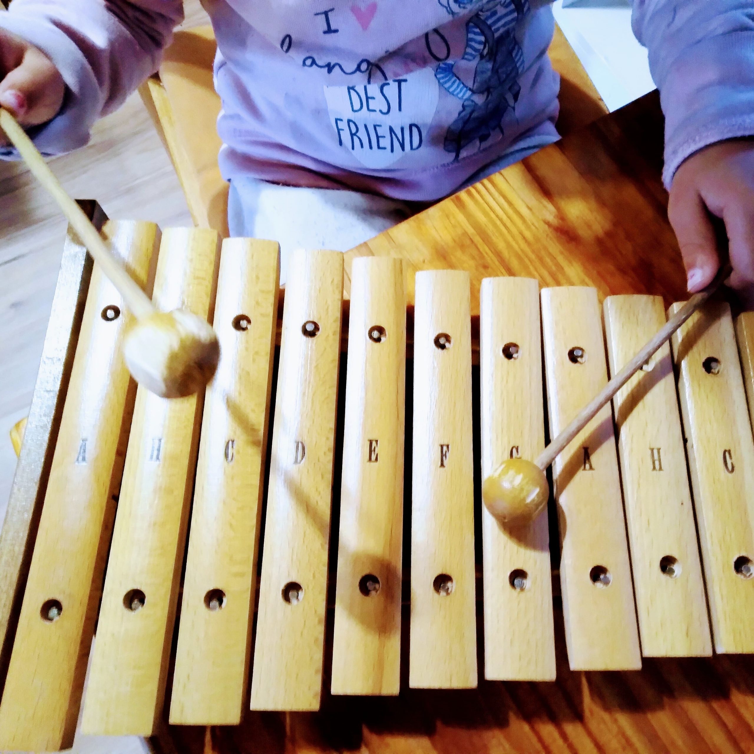 Musical instrument of own choosing at Constantia Montessori; preschool Pretoria East